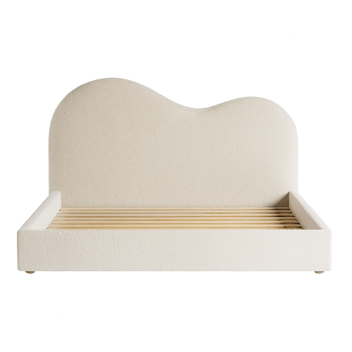 Reverie Frame Upholstered Bed (Beige) – King & Queen