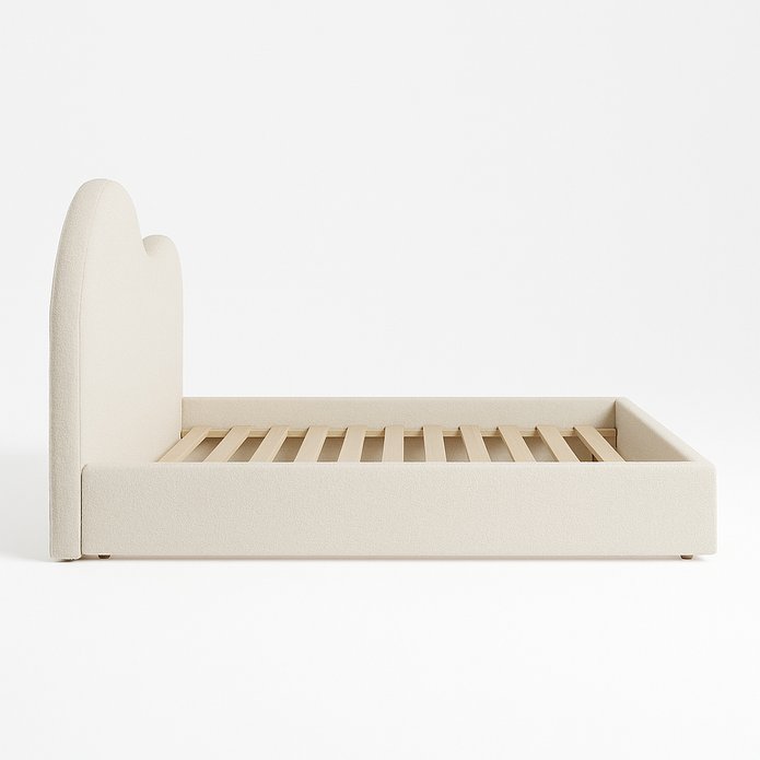 Reverie Frame Upholstered Bed (Beige) – King & Queen