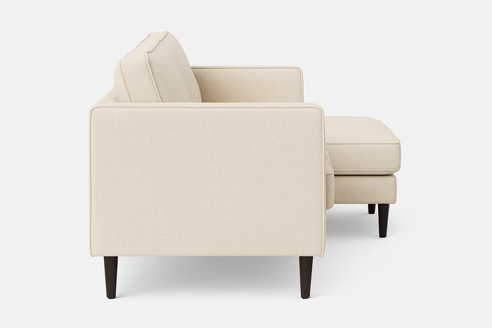 Axis 3-Seater Sofa — Modern Fabric Sofa (Beige & Grey)