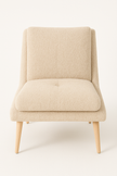 Obsidian Armchair — Modern Fabric Accent Chair (Beige & Grey)