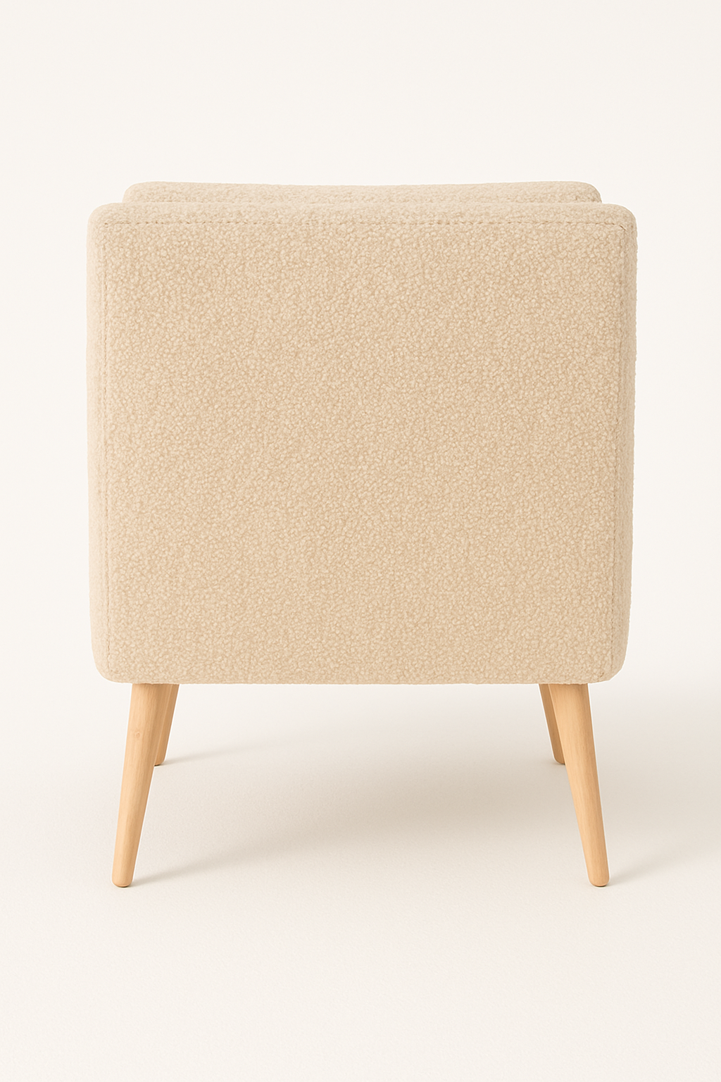 Obsidian Armchair — Modern Fabric Accent Chair (Beige & Grey)