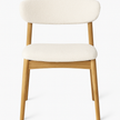 LoomRest Dining Chair — Handloom Upholstery (Beige & Grey)