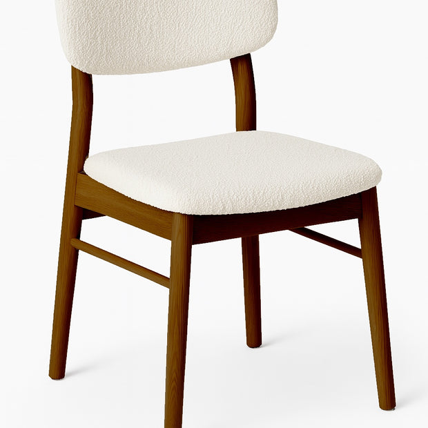 LoomRest Dining Chair — Handloom Upholstery (Beige & Grey)