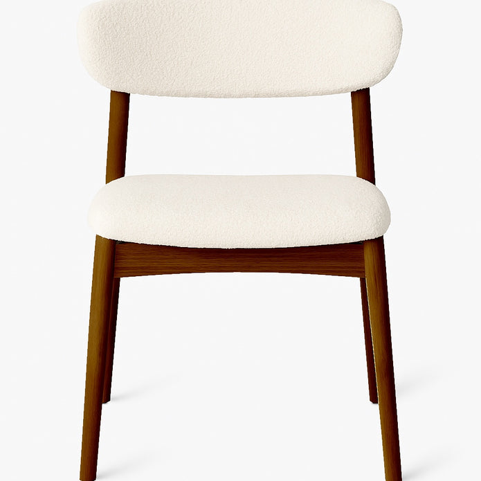 LoomRest Dining Chair — Handloom Upholstery (Beige & Grey)