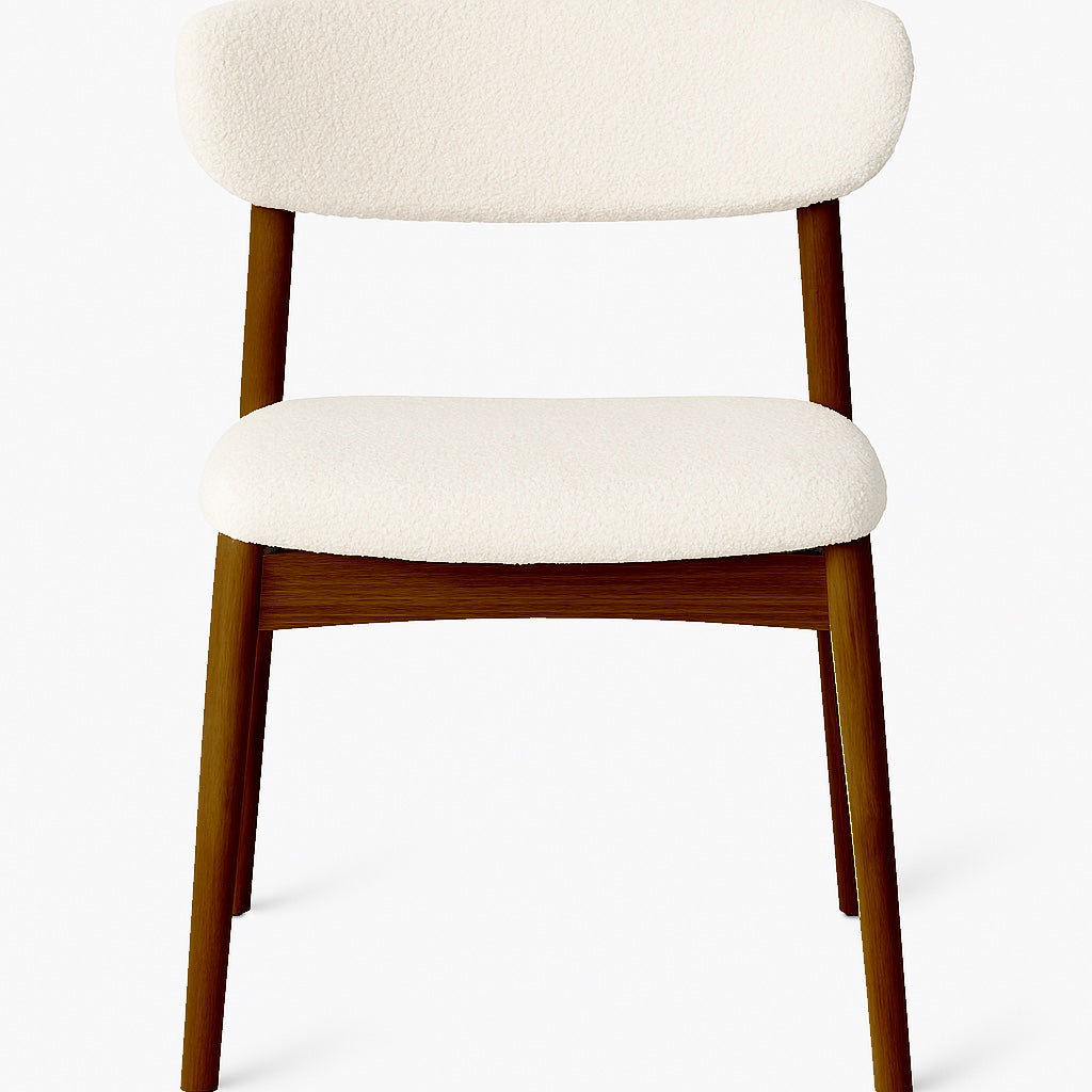 LoomRest Dining Chair — Handloom Upholstery (Beige & Grey)