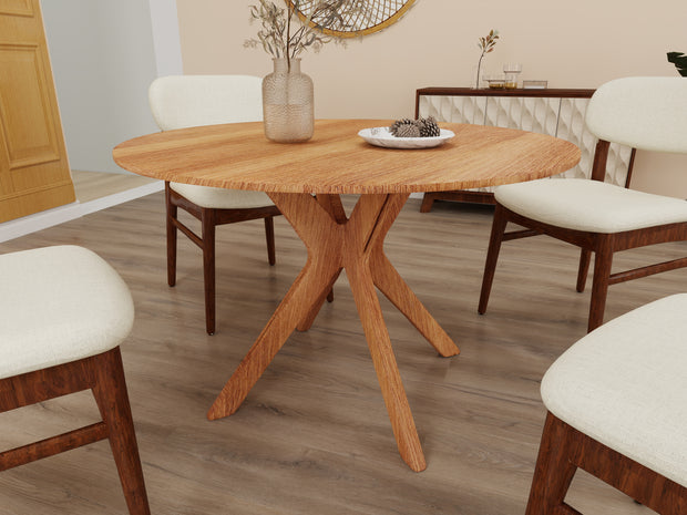 Hearthbeam dining table (Light Oak) styled in dining room