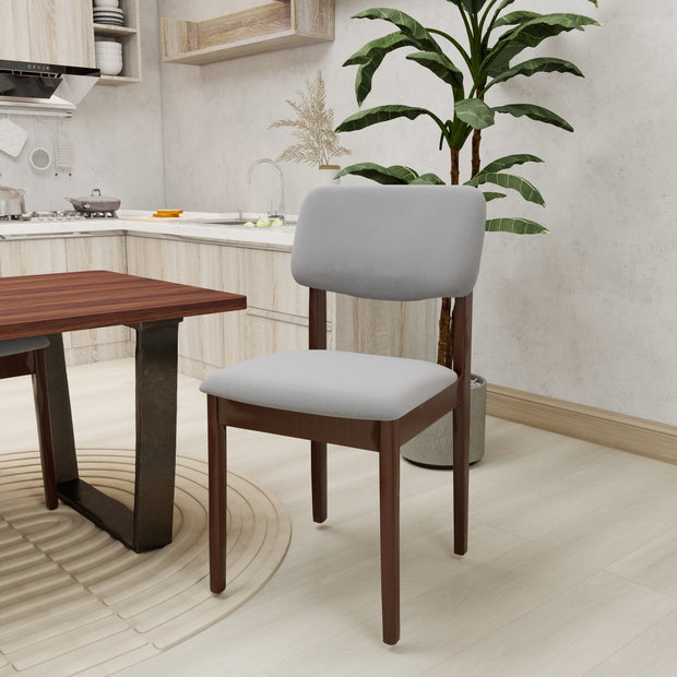 Interval dining chair (Grey) styled at a dining table in a modern room