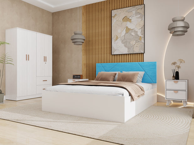 Kosha Queen Bedroom Set White & Silver Oak – DF2H