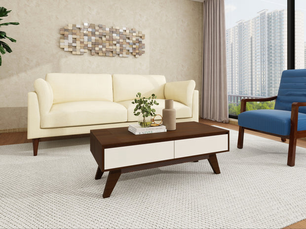 Coffee table top and leg detail — Linear Calm