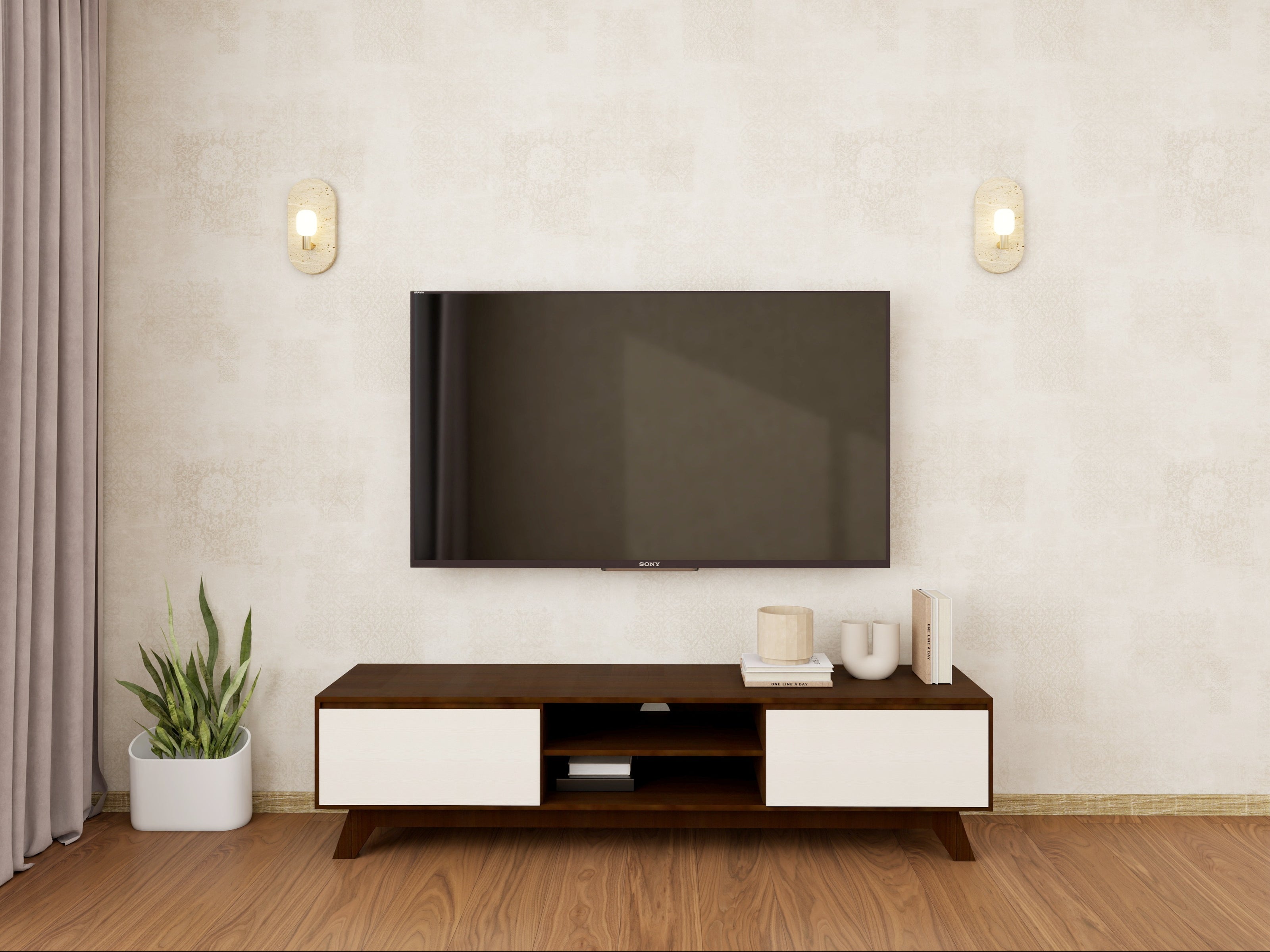 TV/AV unit with storage — Linear Calm entertainment unit
