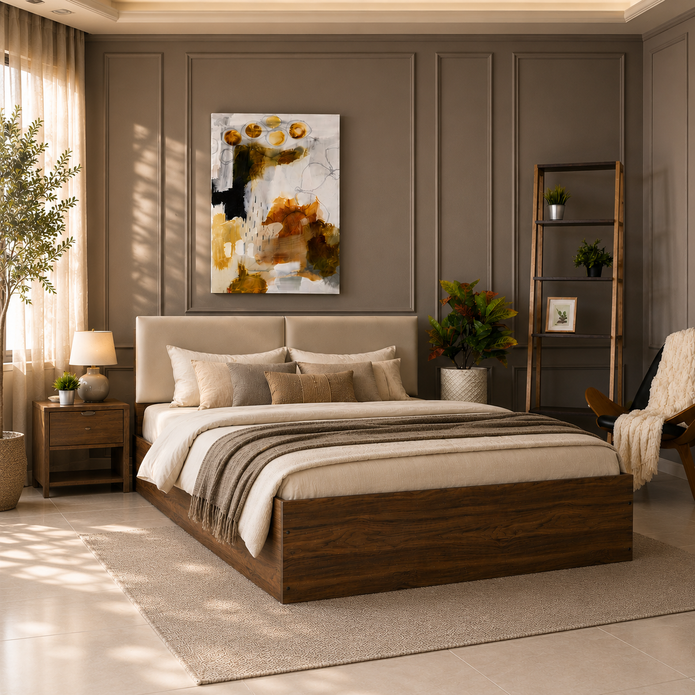 Lush Queen Bed – Modern Storage Bed with Non-Woven Base