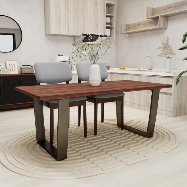 Marais dining table (Antique Oak) styled in a dining room