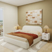 King size Marais bed (Off-White) styled in bedroom