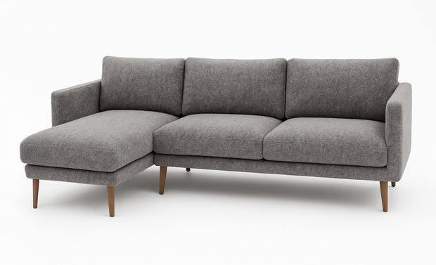 Angled view — Metro 3-seater sofa Grey