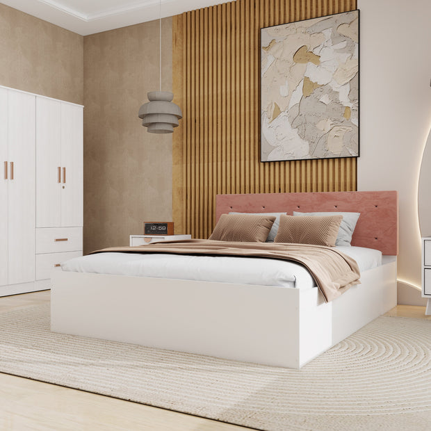 Nirodhah Queen Bedroom Set White & Silver Oak – DF2H