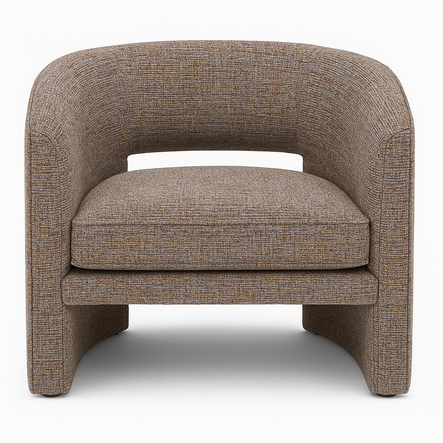 Noa armchair in Grey — front view