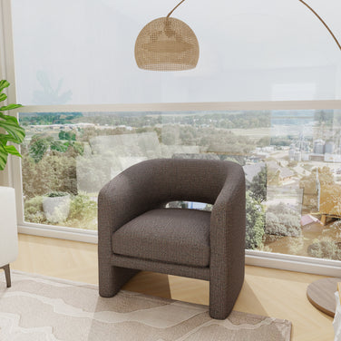 Noa armchair (Grey) styled in a modern living room