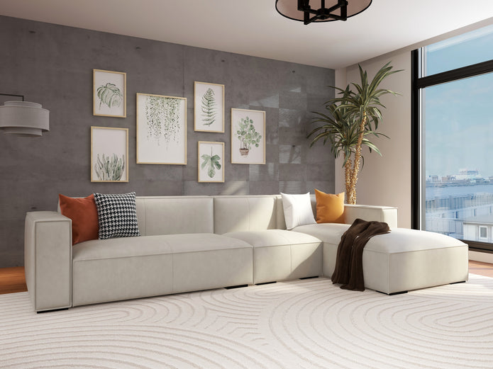 Lounger view — Palms 3-seater sofa Grey