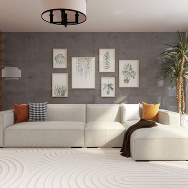 Palms 3-seater sofa (Grey) styled in modern living room