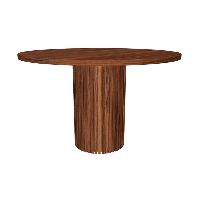 Orla Dining Table - Solid Wood in Rich Walnut Finish (4-6 Seater)